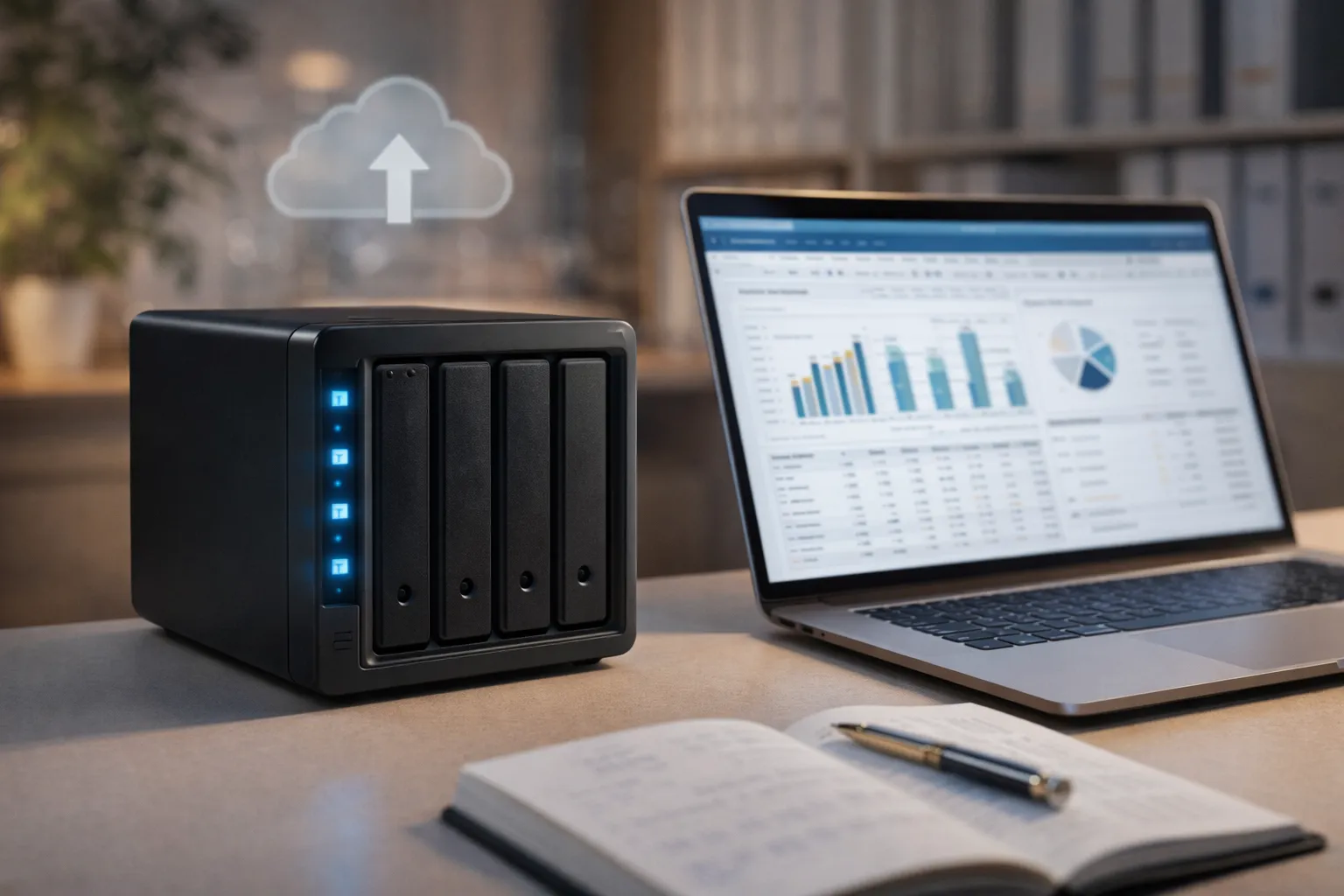 Sauvegarde hybride pour un bureau d'architectes — NAS et cloud backup